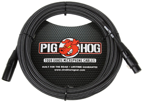 Pig Hog Woven Microphone Cables, Various Colors/Lengths