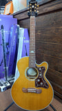 2020 Epiphone EJ-200 Coupe/VN Parlor sized A/E Guitar, Natural, w/ OHC