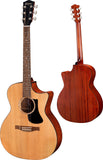 Eastman PCH1-GACE Grand Auditorium, Solid Thermo-Cured Sitka Top, Sapele Body, A/E, w/Bag