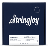 Stringjoy 4 String Long Scale Nickel Wound Bass Guitar Strings, Various Gauges