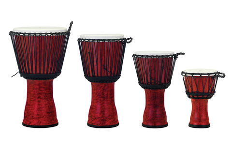 Pearl Synthetic Shell Djembe, Rope Tuned, Molten Scarlet