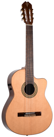 Teton STC180CENT A/E Classical Guitar, Solid Spruce Top, Ebony Body